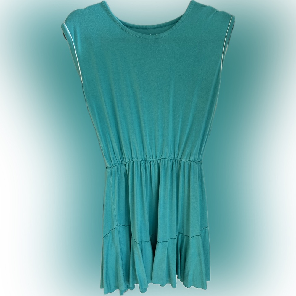 Super soft teal kidpik romper.